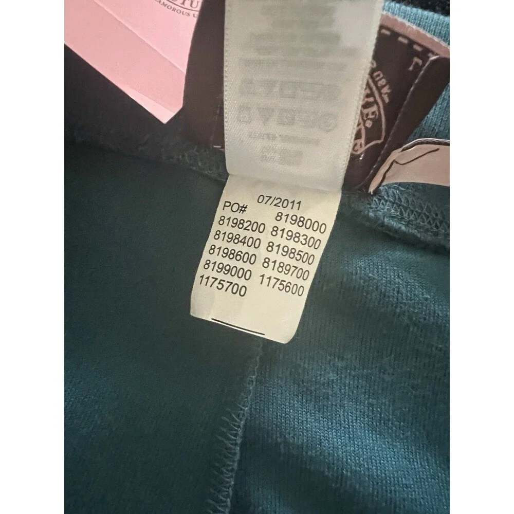 Juicy Couture Sweatpants Womens L Velour Drawstring Track Pants 2000s Bling New